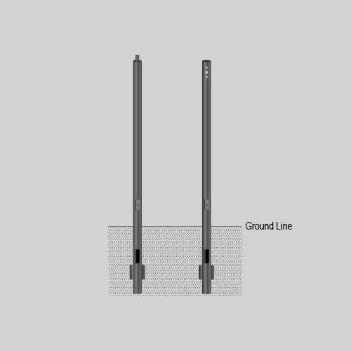 PAR-DB Round Aluminum Pole-Direct Bury