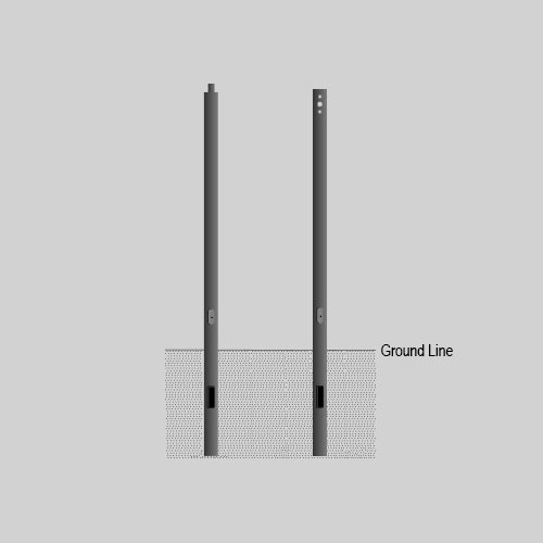PAS-DB Square Aluminum Pole-Direct Bury