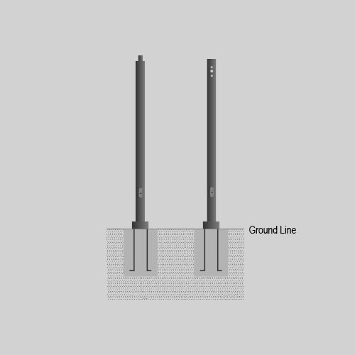 PSS Square Steel Anchor Base Pole