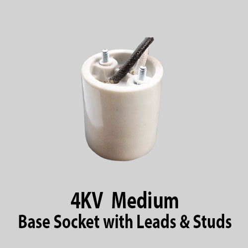 4KV-Medium-Base-Socket-with-Leads-&-Studs