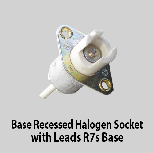 Base Recessed Halogen Socket with Leads R7s Base America Light