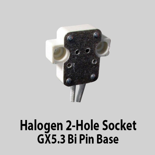 Halogen-2-Hole-Socket-GX5.3-Bi-Pin-Base