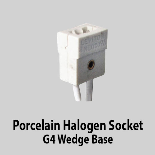 Porcelain-Halogen-Socket-G4-Wedge-Base