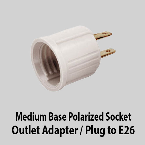 Medium-Base-Polarized-Adapter-Socket-Outlet-Adapter